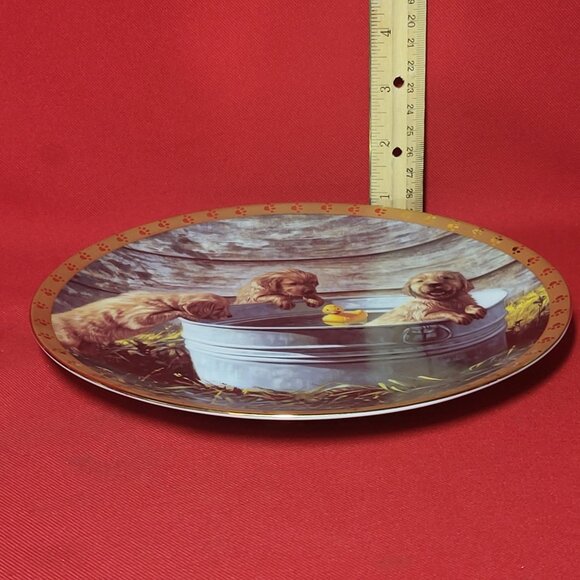 VTG Hamilton Collection Decorative Plate The Waters Fine Jon Ren A World of Pupp - Picture 8 of 11